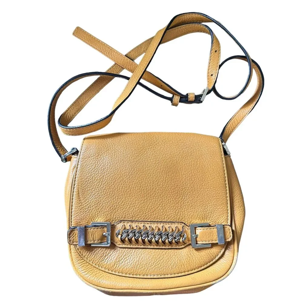 DIANE VON FURSTENBERG Iggy Saddle‎ Bag Mustard